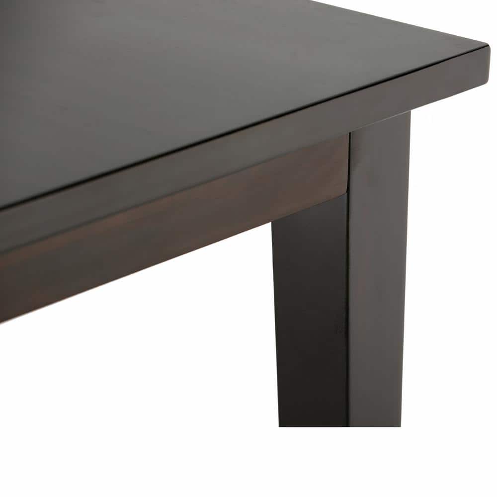 Avalon Dark Brown Faux Leather 9-Piece Dining Set with Square Table