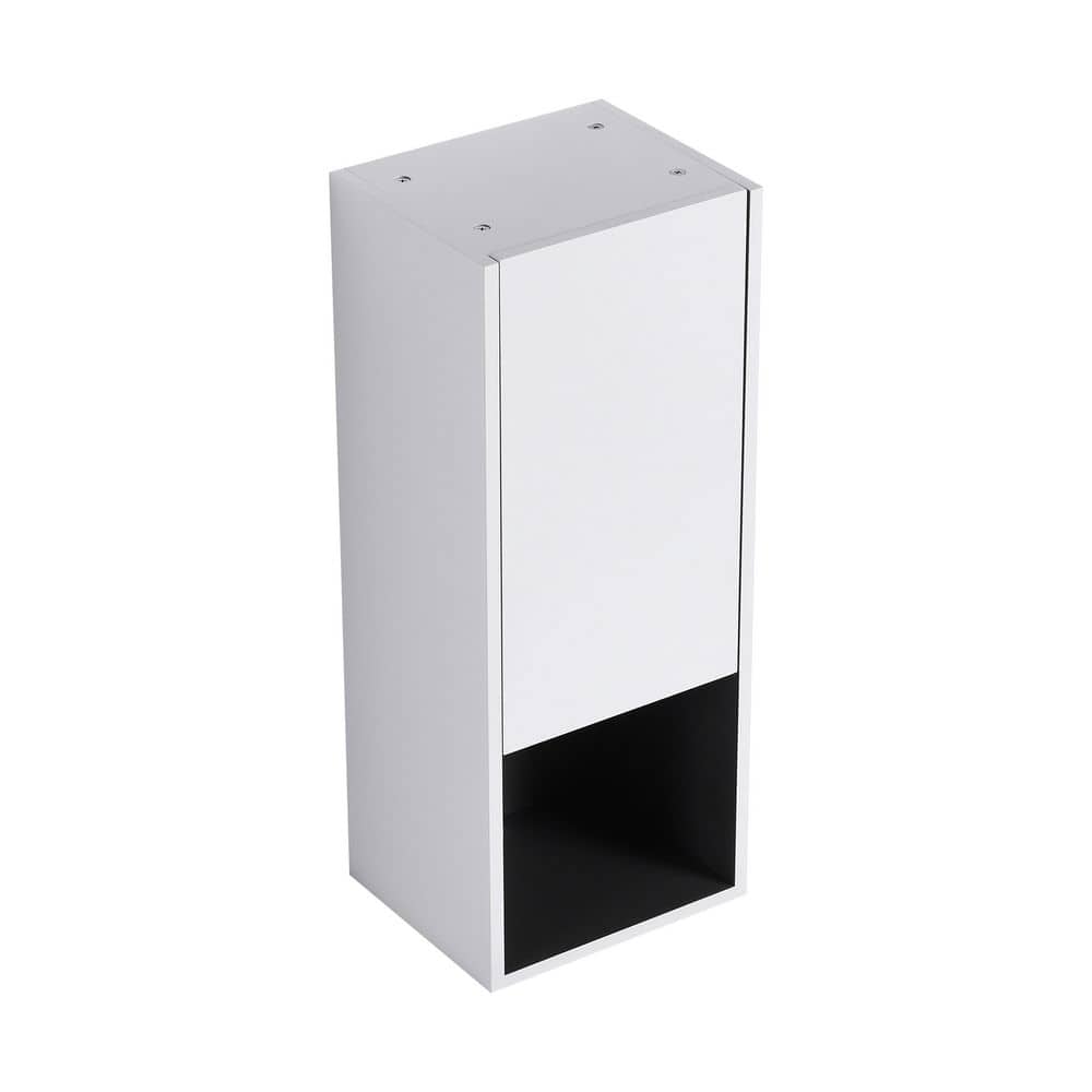 10 in. W x 12 in. D x 30 in. H Bathroom Side Linen Cabinet, with Buffer Doors and Floating Installation Design, White price history on PriceWatchPro