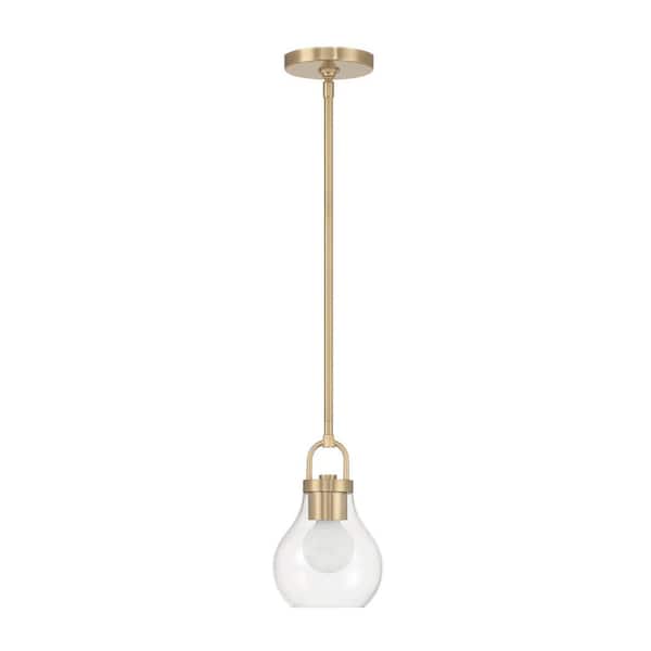 Thesis Mansfield 6-inch 1-light Champagne Gold Pendant Light with