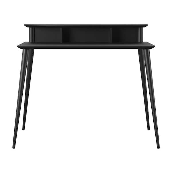 Ameriwood Home 42 in. Rectangular Black Wood Computer Desk with Shelf