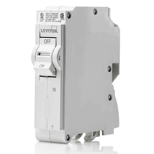 Leviton Branch Circuit Breaker, Standard 1Pole 15 Amp, 120Volt
