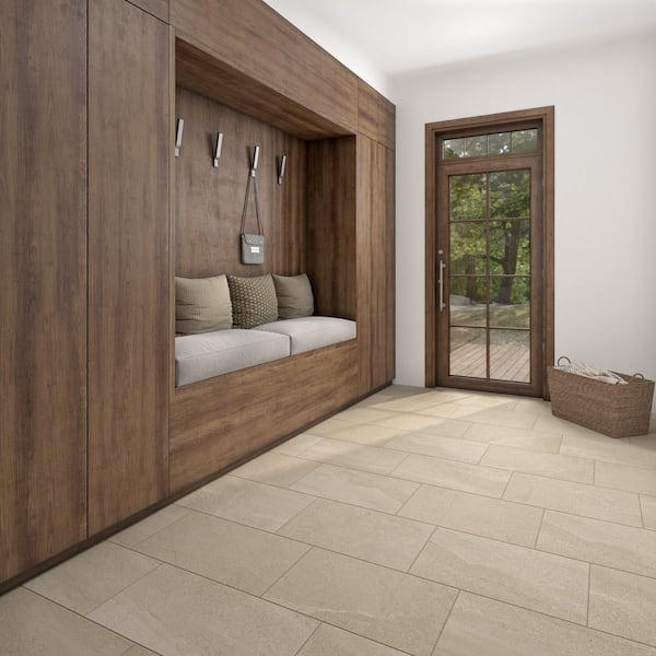 Calgary Fawn 12 in. x 24 in. Matte Porcelain Floor and Wall Tile (17.02 sq. ft. /case)