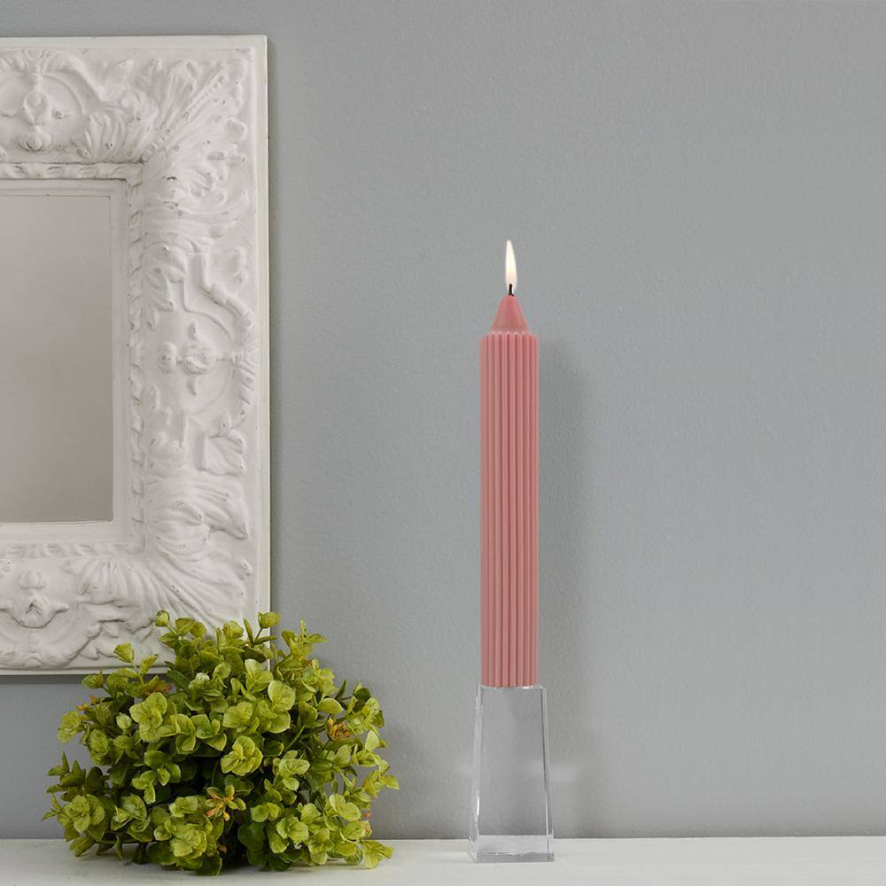 Grecian Collenette 9 in. Dusty Rose Unscented Taper Candle (Set of 4) price history on PriceWatchPro