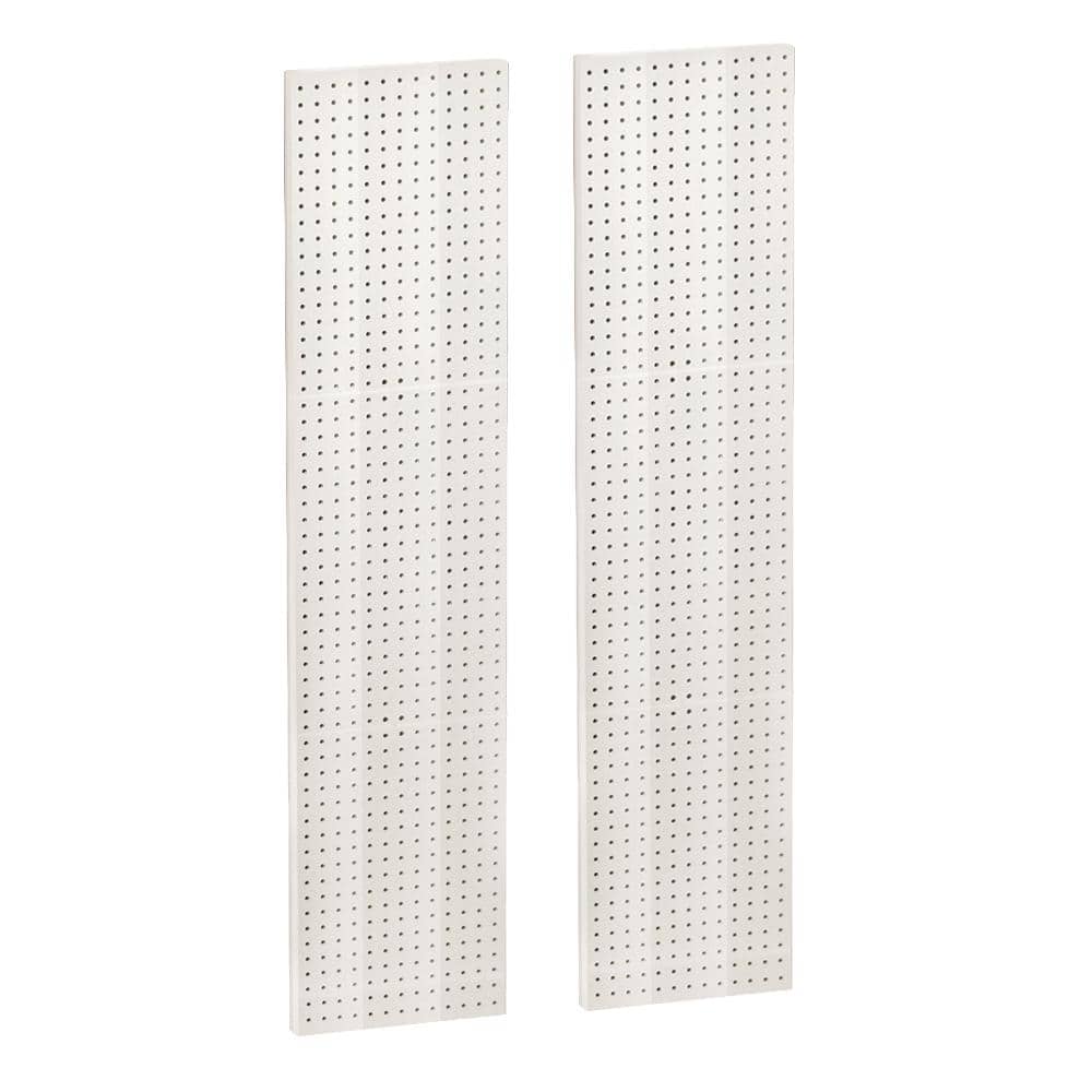 60 in. H x 13.5 in. W Pegboard White Styrene One Sided Panel (2-Pieces per 