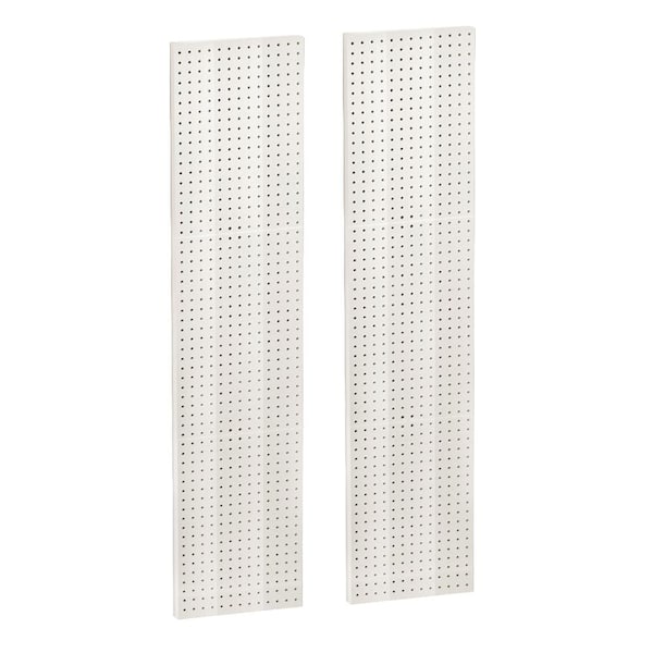 Unbranded 60 in. H x 13.5 in. W Pegboard White Styrene One Sided Panel (2-Pieces per Box)