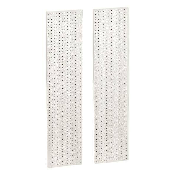 Pack of 2 Clear Molded Plastic High Pegboard Wall Panels 13.5W x 22 H Inches 