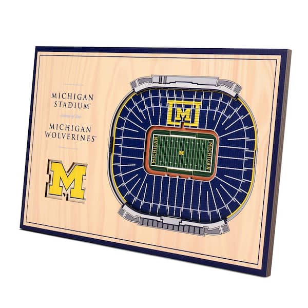 YouTheFan NCAA Michigan Wolverines 3D StadiumViews Desktop Display - Michigan Stadium