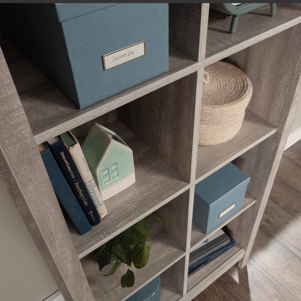 Gray 65.75" Tall 9-Cube MDF Bookcase