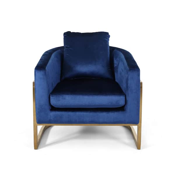 Noble House Briarcliff Navy Blue Removable Cushions Club Chair