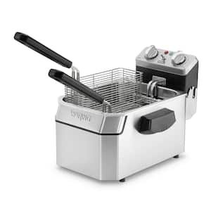 VIVOHOME 20.7 qt. Silver Electric Deep Fryer with 60-Min Timer and  Temperature Control X0036NJ8YN - The Home Depot