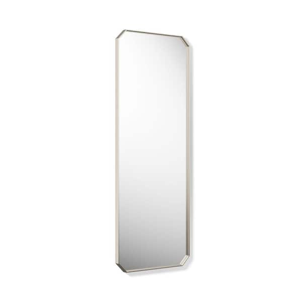 Claude by Studio McGee 24 in. Rectangular Framed Surface-Mount Bathroom Vanity Mirror In Vibrant Brushed Nickel
