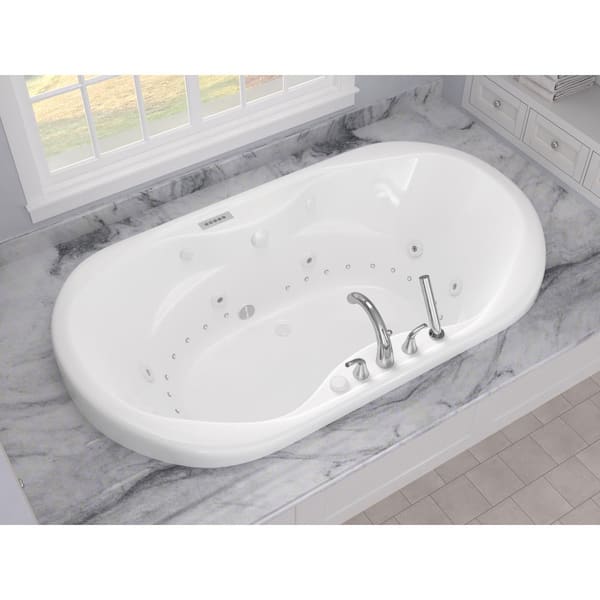 Abstractie regio Handel Universal Tubs Ruby Diamond Series 5.9 ft. Center Drain Rectangular Drop-in  Whirlpool and Air Bath Tub in White HD4170IDLX - The Home Depot