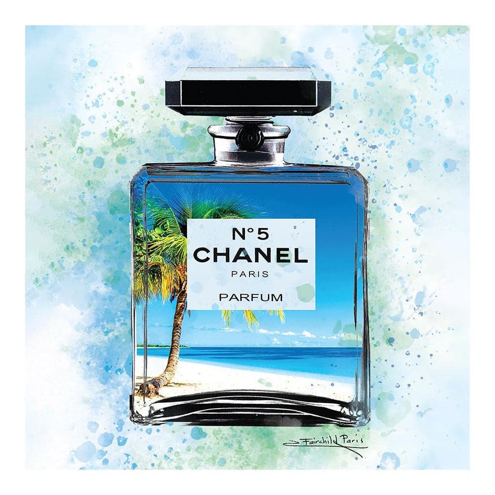 Fashion Glam Perfume Bottle Beach Scene by Fairchild Paris 1-Piece Unframed Abstract Poster Art Print 30 in. x 30 in. price history on PriceWatchPro