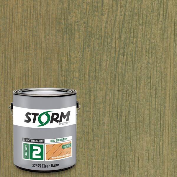 Storm System Category 2 1 gal. Estate Green Exterior Semi-Transparent Dual Dispersion Wood Finish