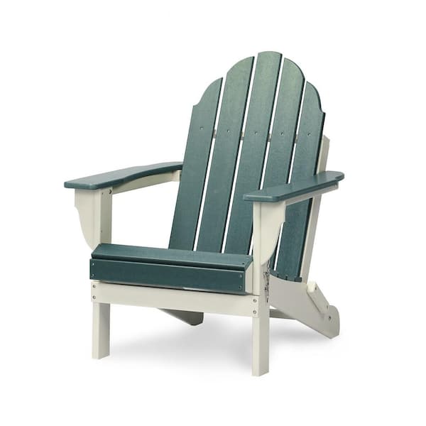 Aoodor Dark Green Rakesh Plastic Folding Adirondack Chair