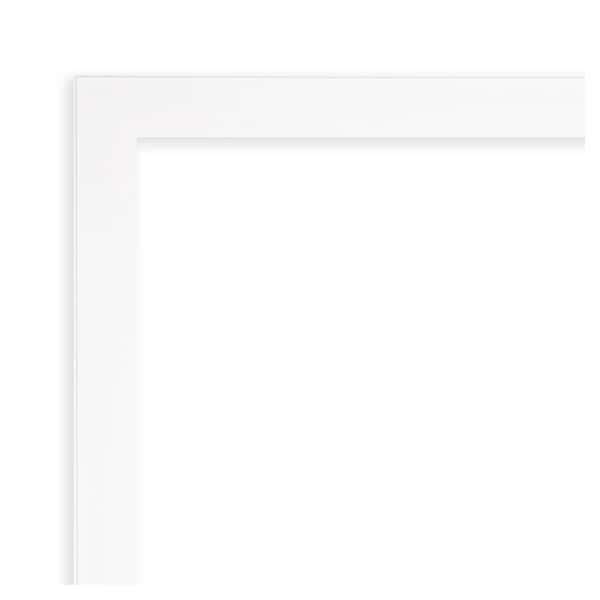 Amanti Art Mirror Makeover Cabinet White Narrow 25.25 in. W x 25.25 in. H Bathroom Mirror Frame Border Kit-Fits a 24x24 mirror