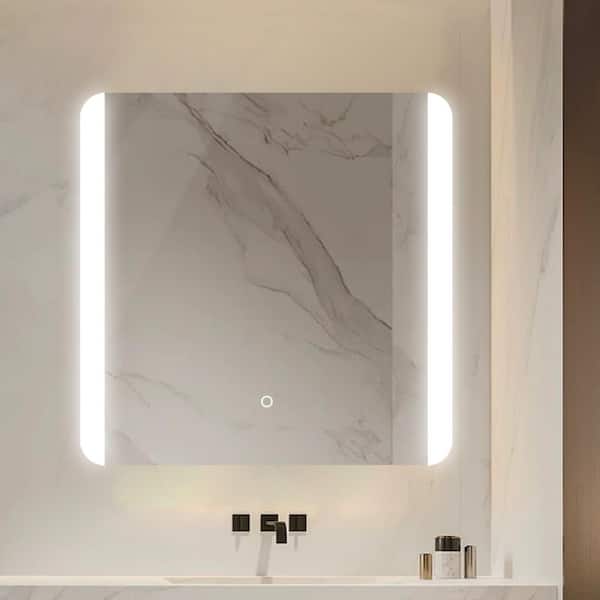 LuxHomez 36 in. W x 36 in. H Bright Dimmable Rectangular Frameless LED Bathroom Vanity Mirror Wall Mirror
