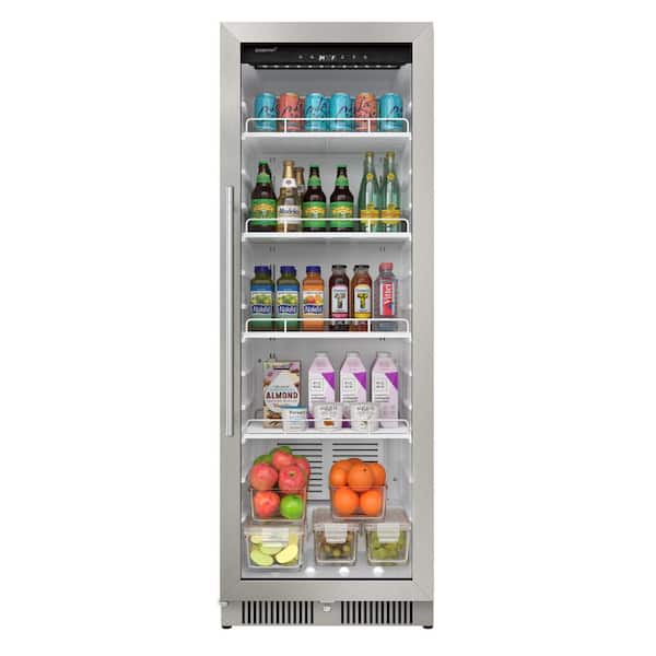 EdgeStar 22 Inch Wide 10.1 Cu. Ft. Commercial Beverage Merchandiser With Temperature Alarm and Reversible Door