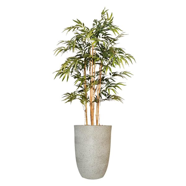 VINTAGE HOME 50" High Artificial Bamboo Tree With Fiberstone Planter