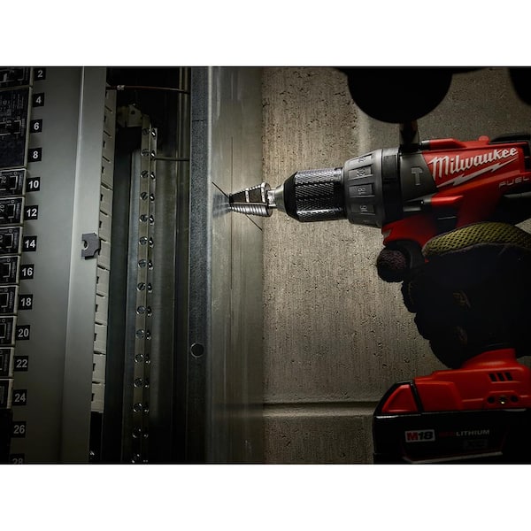 Milwaukee - 1/8 in. - 1/2 in. #1 Black Oxide Step Drill Bit (13-Steps)