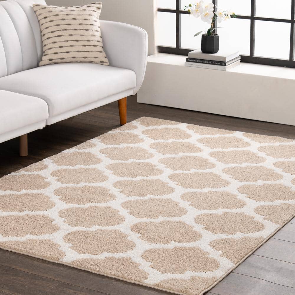 Seyward Beige/Buff 8 ft. x 10 ft. Trellis Area Rug price history on PriceWatchPro
