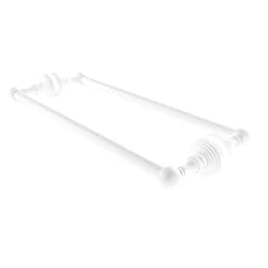 Waverly Place 18 in. Back to Back Shower Door Handle Towel Bar in Matte White