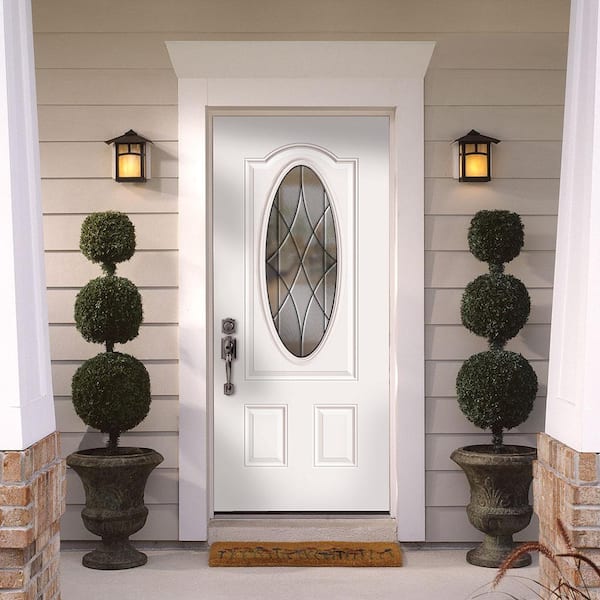 36 in x 80 in. Promo Primed Classic Steel Prehung Front Exterior Door