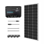 100-Watt 12-Volt Off-Grid Solar Starter Kit w/ 1-Piece 100W Monocrystalline Panel and 30A PWM Wanderer Charge Controller