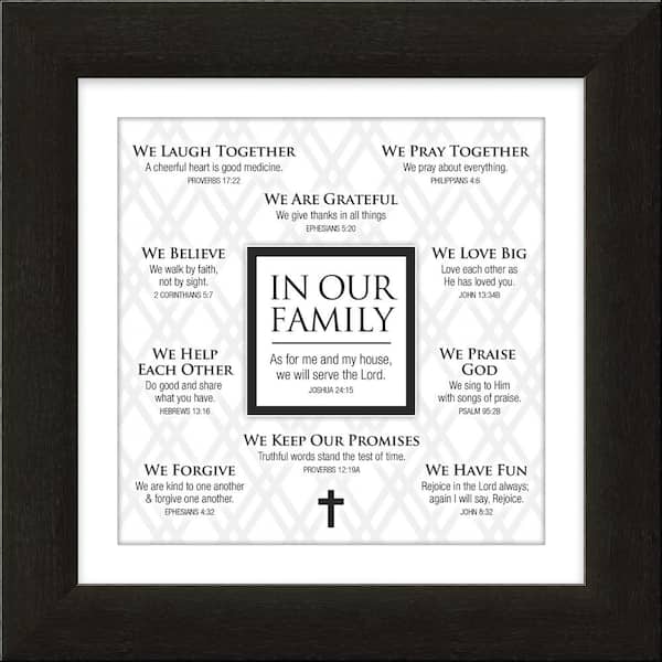 Unbranded Divine Inspiration "In Our Family" By Carpentree Framed Art