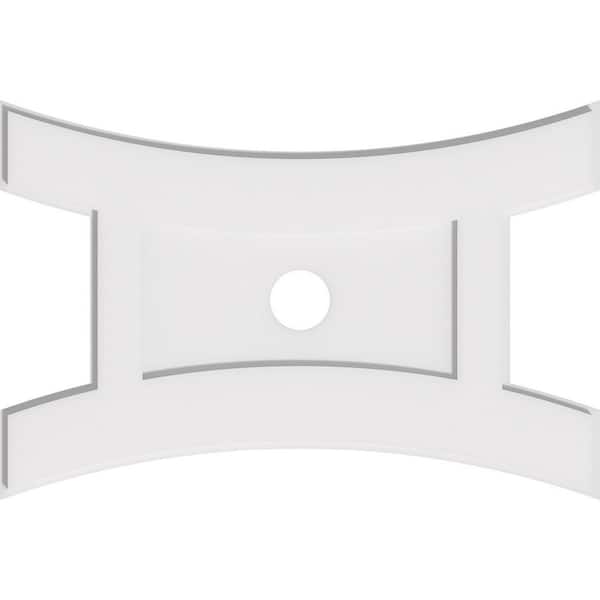 Ekena Millwork 30 in. W x 20 in. H x 3 in. ID x 1 in. P Haven Architectural Grade PVC Contemporary Ceiling Medallion