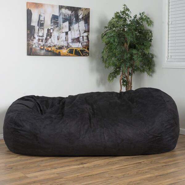 JUMBO BEAN BAG CHAIR Extra Large 8 ft Giant Suede Microfiber Lounger Sofa Couch