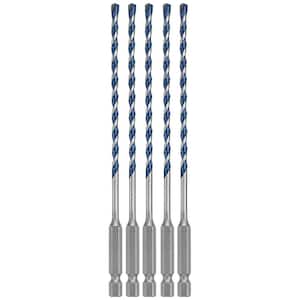 5/32 in. x 3 in. x 6 in. BlueGranite Turbo Carbide Hammer Drill Bit for Concrete, Stone, and Masonry Drilling (5-Pack)