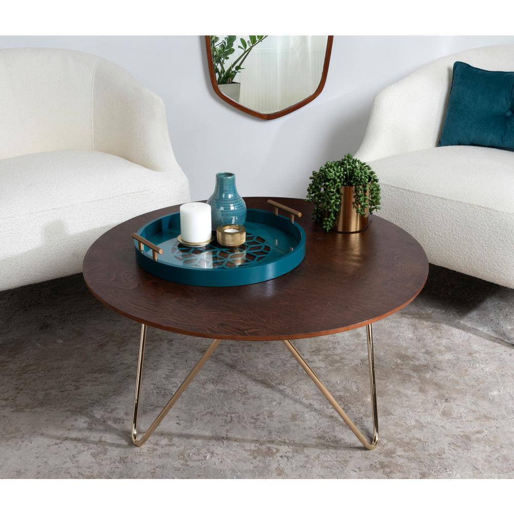 Kate and Laurel Caspen Teal Decorative Tray 219553 The Home Depot