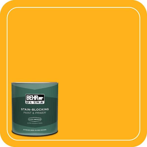 BEHR ULTRA 1 qt. #S-G-340 Sun Ray Extra Durable Semi-Gloss Enamel Interior Paint & Primer