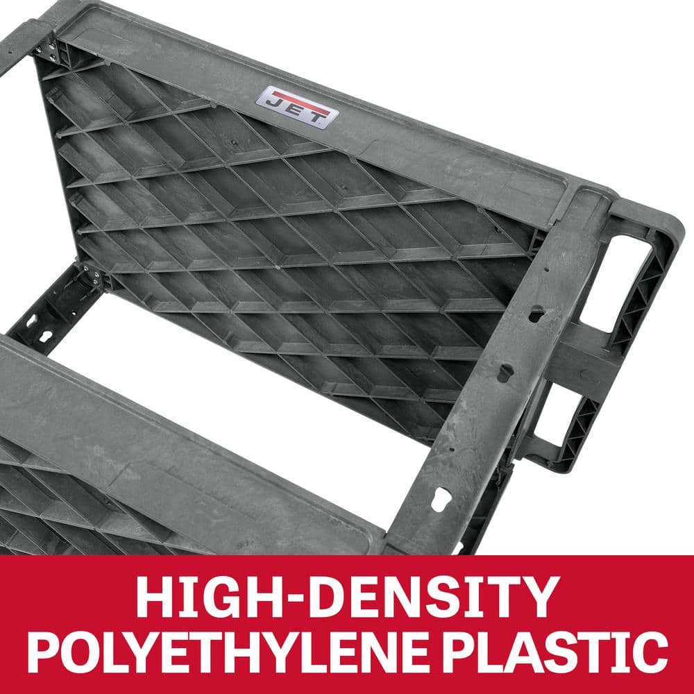 JET Heavy-Duty Gray Resin Utility Cart with Wheels
