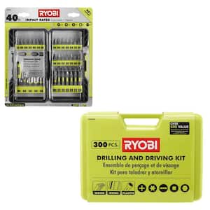 Impact Rated Driving Kit (40-Piece) and Multi-Material Drill and Drive Kit (300-Piece)