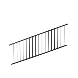 Tuscany 36 in. x 96 in. Black Fine Texture Aluminum C10 HR Stair Railing Kit