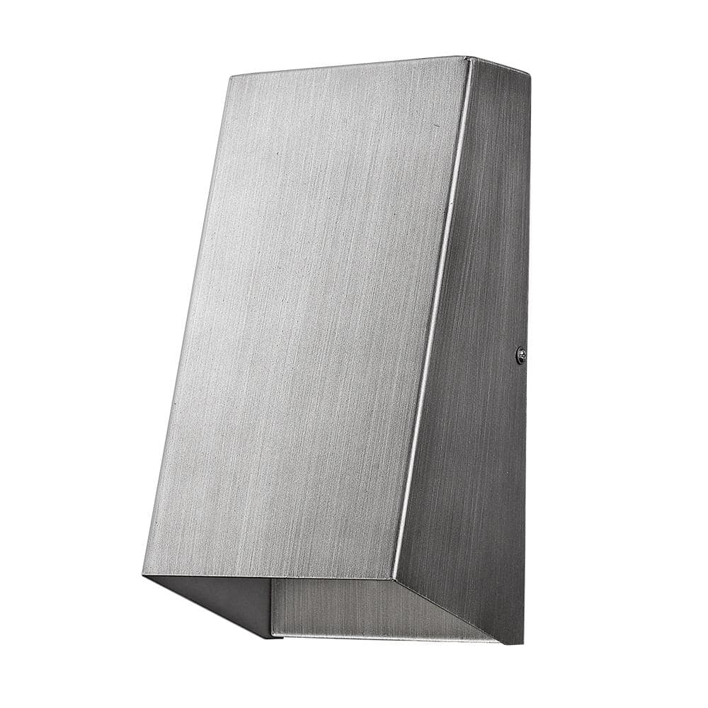 Nolan 1-Light Matte Nickel Outdoor Wall Lantern Sconce price history on PriceWatchPro