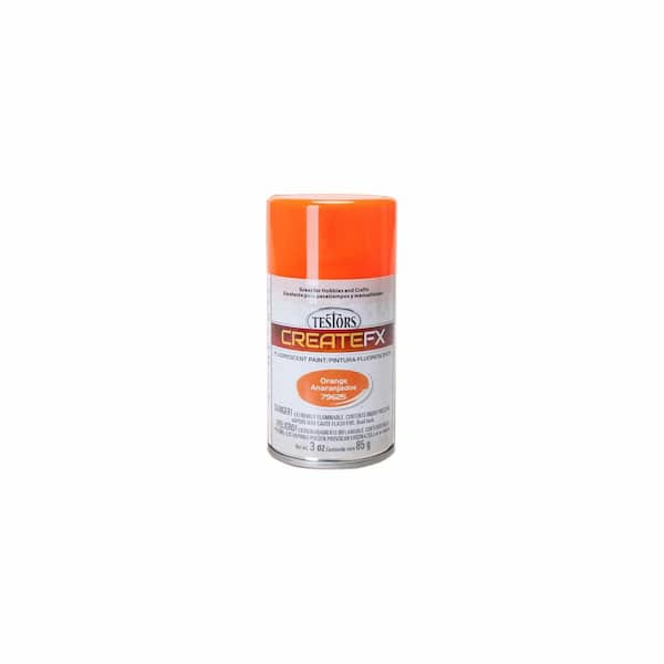 Testors CreateFX 3 oz. Fluorescent Orange Spray Paint (3-Pack)