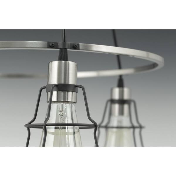 Progress Lighting Gauge Collection 3-light Graphite Chandelier