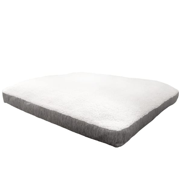 Unbranded Jacquard Gusset Large 40 in. x 30 in. Large Gray Dog Bed