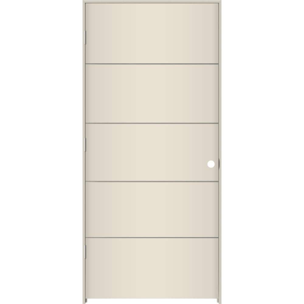 36 in. x 80 in. Right-Hand Hollow Core Primed Composite Single Prehung Interior Door