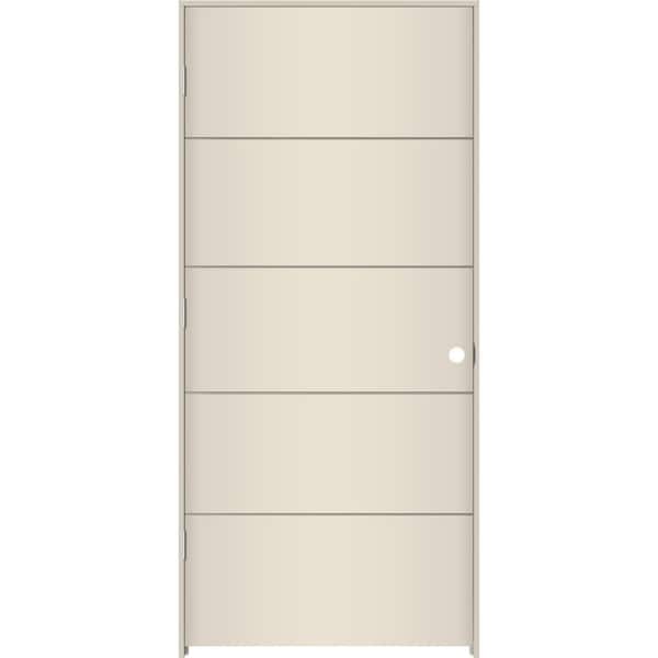 JELD-WEN 36 in. x 80 in. Right-Hand Hollow Core Primed Composite Single Prehung Interior Door