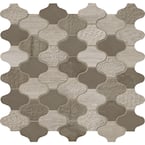 Arctic Storm Arabesque 12 in. x 12.6 in. x 10 mm Multi Finish Marble Mosaic Tile (10.5 sq. ft. / case)