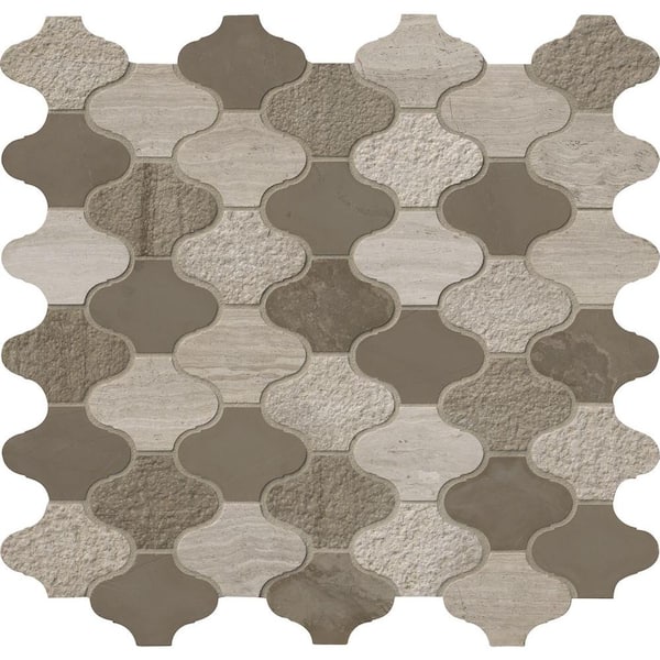 MSI Arctic Storm Arabesque 12 in. x 12 in. Textured Marble Floor and Wall Tile (10.5 sq. ft./Case)