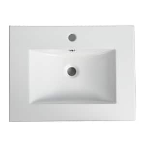 24 in. Ceramic Sink in White