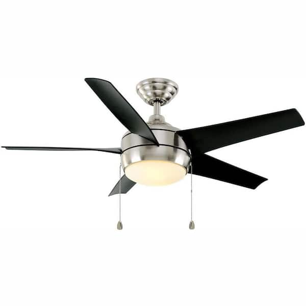 Windward 44 in. LED Brushed Nickel Ceiling Fan with Light Kit