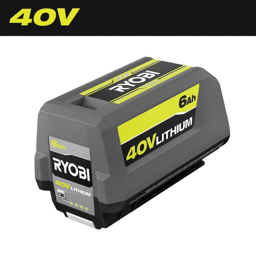 RYOBI 40V Lithium-Ion 6.0 Ah High Capacity Battery OP4060A1 - The Home Depot