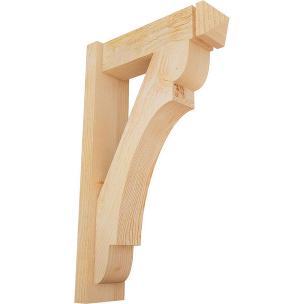 Ekena Millwork 6 in. x 32 in. x 20 in. Douglas Fir Olympic Arts and Crafts Rough Sawn Outlooker