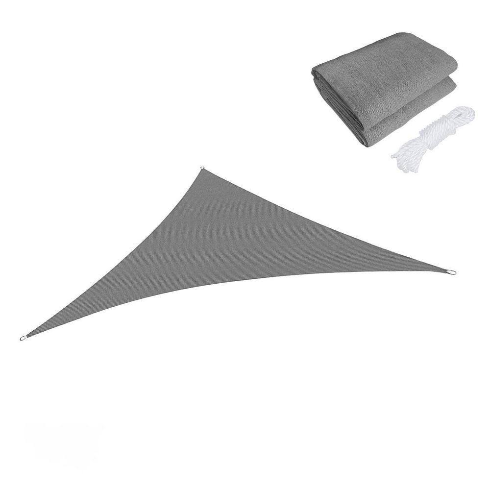 Sun Rays Shading Wildaven 12 ft. x 17 ft. Dark Grey Triangle Premium Permeable Sun Shade ...